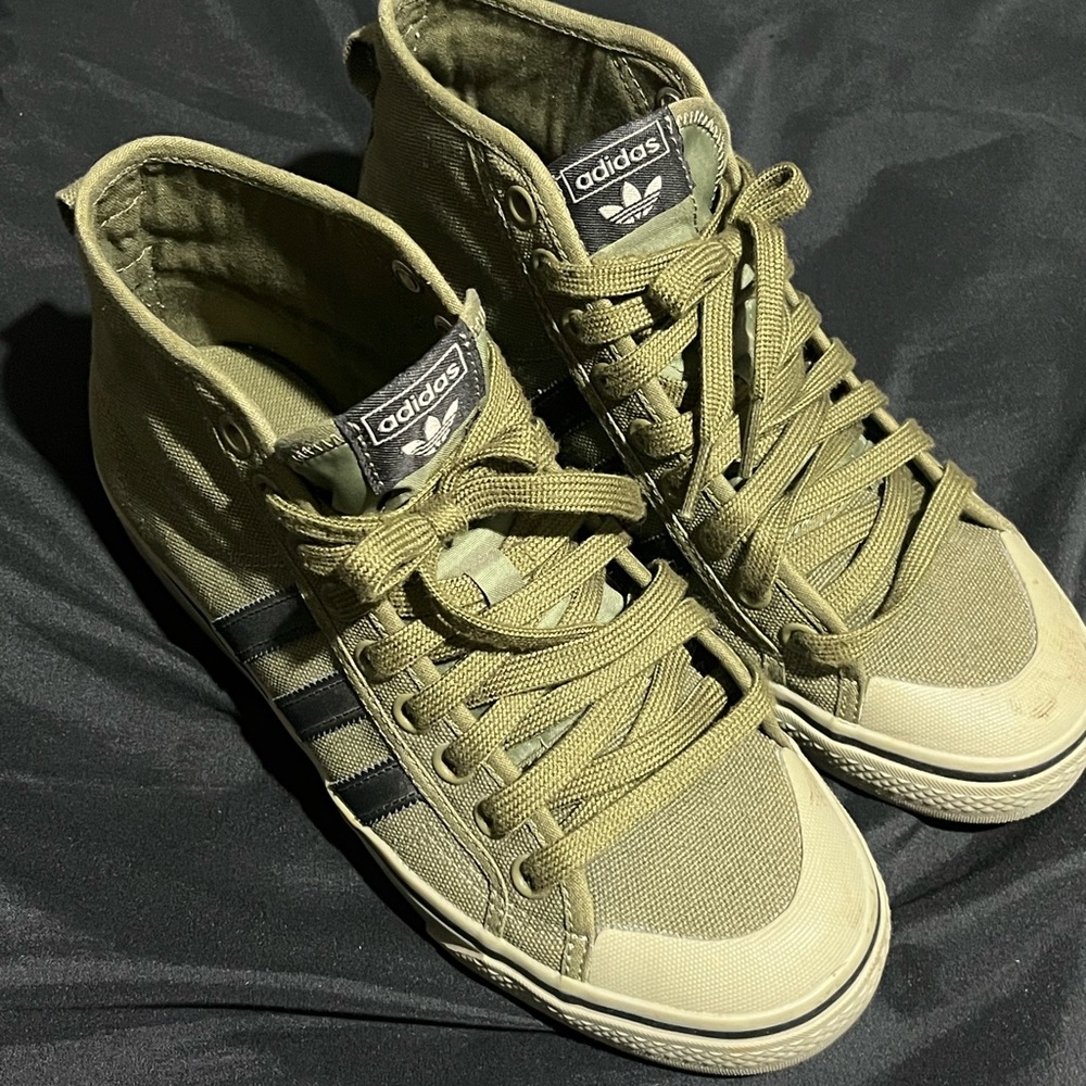 Adidas Khaki Canvas High-Tops
